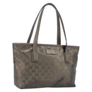 GUCCI GG Implementation Hand Bag PVC Gold Silver 211138 Auth 204428-1