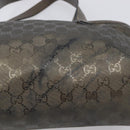 GUCCI GG Implementation Hand Bag PVC Gold Silver 211138 Auth 204428-10