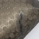GUCCI GG Implementation Hand Bag PVC Gold Silver 211138 Auth 204428-15