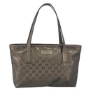 GUCCI GG Implementation Hand Bag PVC Gold Silver 211138 Auth 204428-2