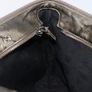 GUCCI GG Implementation Hand Bag PVC Gold Silver 211138 Auth 204428-21
