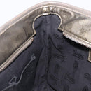 GUCCI GG Implementation Hand Bag PVC Gold Silver 211138 Auth 204428-22