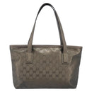 GUCCI GG Implementation Hand Bag PVC Gold Silver 211138 Auth 204428-3