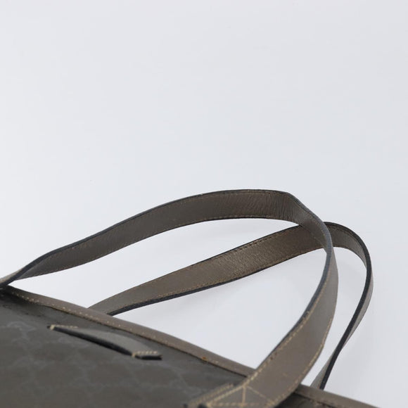 GUCCI GG Implementation Hand Bag PVC Gold Silver 211138 Auth 204428