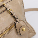 Miu Miu Hand Bag Vitellolux 2way Beige Gold Auth 204430V-21