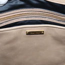 Miu Miu Hand Bag Vitellolux 2way Beige Gold Auth 204430V-22