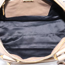 Miu Miu Hand Bag Vitellolux 2way Beige Gold Auth 204430V-10