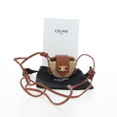 CELINE Mini Shoulder Pouch Raffia 2way Beige Gold Auth 204431M-12