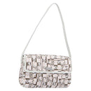 Salvatore Ferragamo Shoulder Bag PVC Canvas Multicolor Silver Auth 204433-1