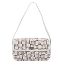 Salvatore Ferragamo Shoulder Bag PVC Canvas Multicolor Silver Auth 204433-13