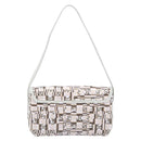 Salvatore Ferragamo Shoulder Bag PVC Canvas Multicolor Silver Auth 204433-2