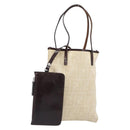 FENDI Zucca Canvas Hand Bag Ivory Gold Auth 204436-1