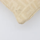 FENDI Zucca Canvas Hand Bag Ivory Gold Auth 204436-11