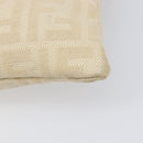 FENDI Zucca Canvas Hand Bag Ivory Gold Auth 204436-12