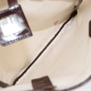 FENDI Zucca Canvas Hand Bag Ivory Gold Auth 204436-17