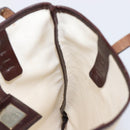 FENDI Zucca Canvas Hand Bag Ivory Gold Auth 204436-18