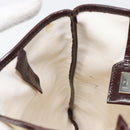 FENDI Zucca Canvas Hand Bag Ivory Gold Auth 204436-19