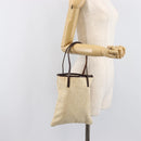 FENDI Zucca Canvas Hand Bag Ivory Gold Auth 204436-24