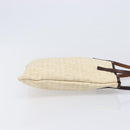 FENDI Zucca Canvas Hand Bag Ivory Gold Auth 204436-4