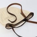 FENDI Zucca Canvas Hand Bag Ivory Gold Auth 204436-6