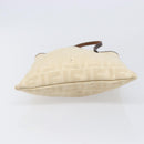 FENDI Zucca Canvas Hand Bag Ivory Gold Auth 204436-9