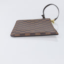 LOUIS VUITTON Damier Ebene Neverfull MM Pouch LV Auth 204437A-3