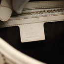 GUCCI GG Canvas Shoulder Bag Leather Beige Gold 145778 Auth 204438A-17