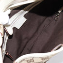 GUCCI GG Canvas Shoulder Bag Leather Beige Gold 145778 Auth 204438A-18