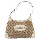 GUCCI GG Canvas Shoulder Bag Leather Beige Gold 145778 Auth 204438A-2