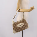 GUCCI GG Canvas Shoulder Bag Leather Beige Gold 145778 Auth 204438A-24
