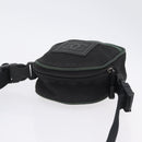 CHANEL Sports Line Shoulder Bag Canvas Khaki Silver CC Auth 204439-6