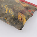 Salvatore Ferragamo Shoulder Bag Coated Canvas Multicolor Gold Auth 204442-15