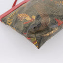 Salvatore Ferragamo Shoulder Bag Coated Canvas Multicolor Gold Auth 204442-16
