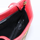 Salvatore Ferragamo Shoulder Bag Coated Canvas Multicolor Gold Auth 204442-18