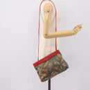 Salvatore Ferragamo Shoulder Bag Coated Canvas Multicolor Gold Auth 204442-21