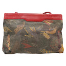 Salvatore Ferragamo Shoulder Bag Coated Canvas Multicolor Gold Auth 204442-2