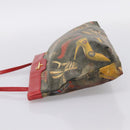 Salvatore Ferragamo Shoulder Bag Coated Canvas Multicolor Gold Auth 204442-3