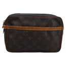 LOUIS VUITTON Monogram Compiegne 23 Clutch Bag M51847 LV Auth 204446-2