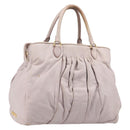Miu Miu Hand Bag Leather Pink Gold Auth 204447-1