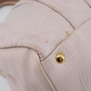 Miu Miu Hand Bag Leather Pink Gold Auth 204447-18