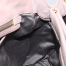 Miu Miu Hand Bag Leather Pink Gold Auth 204447-22