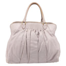 Miu Miu Hand Bag Leather Pink Gold Auth 204447-2