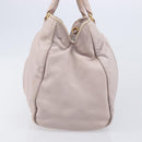 Miu Miu Hand Bag Leather Pink Gold Auth 204447-3