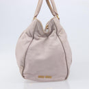 Miu Miu Hand Bag Leather Pink Gold Auth 204447-4