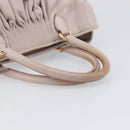 Miu Miu Hand Bag Leather Pink Gold Auth 204447-7