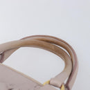 Miu Miu Hand Bag Leather Pink Gold Auth 204447-14