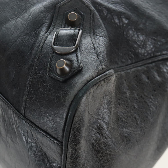 BALENCIAGA Classic City Hand Bag Leather 2way Black 235216 Auth 204449A