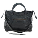 BALENCIAGA Classic City Hand Bag Leather 2way Black 235216 Auth 204449A-13