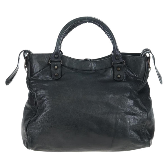 BALENCIAGA Classic City Hand Bag Leather 2way Black 235216 Auth 204449A