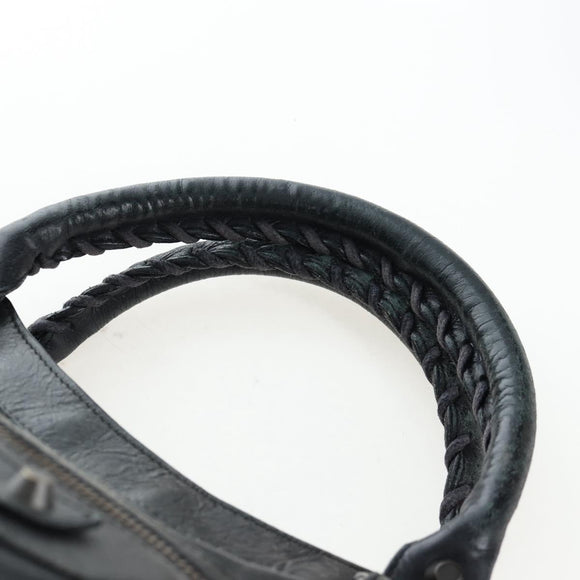 BALENCIAGA Classic City Hand Bag Leather 2way Black 235216 Auth 204449A